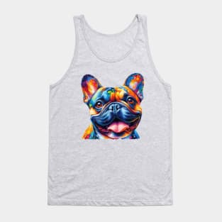 Colorful Frenchie Painting Tank Top